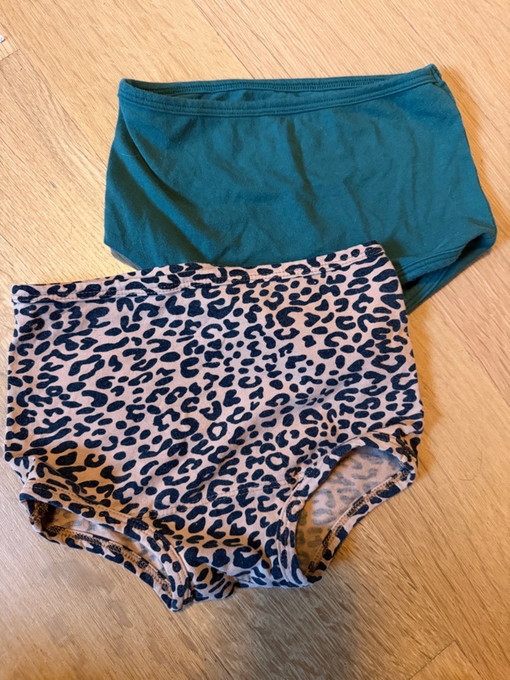 ARQ Girls' High-Waist Briefs - Teal & Leopard